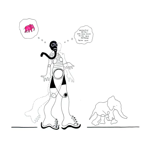 Elephantine times or (don't) think of the pink elephant