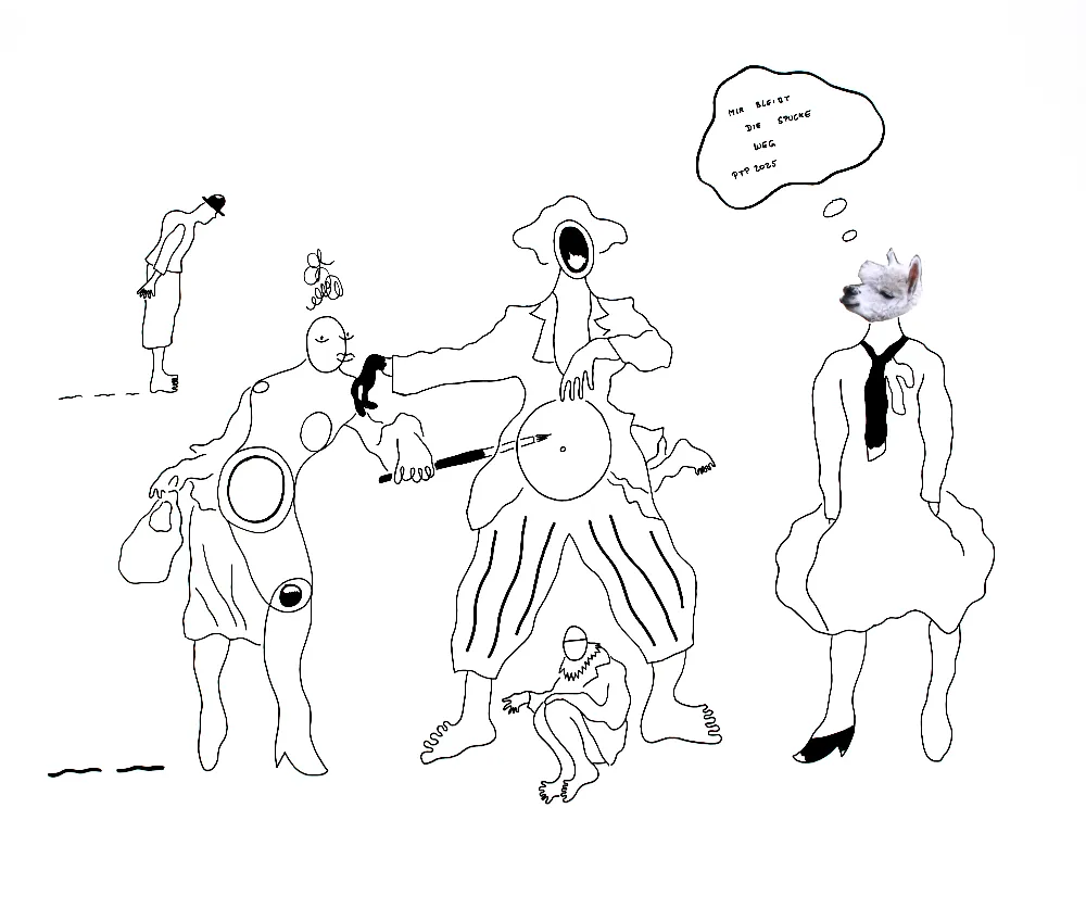 Dem Lama bleibt die Spucke weg